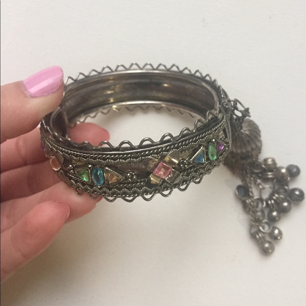 Indian tassel bangle bracelet